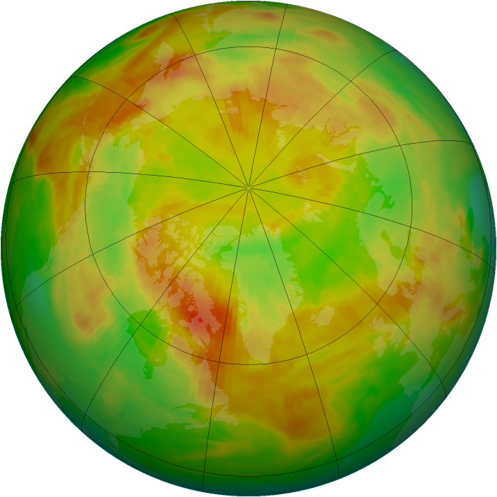 Arctic ozone map for 01 June 1987